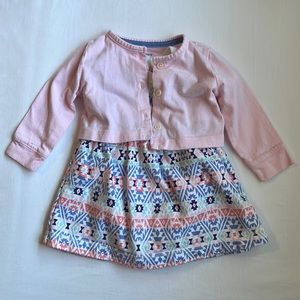Carter’s Baby Girl Dress Geometric Print Size 6 Months